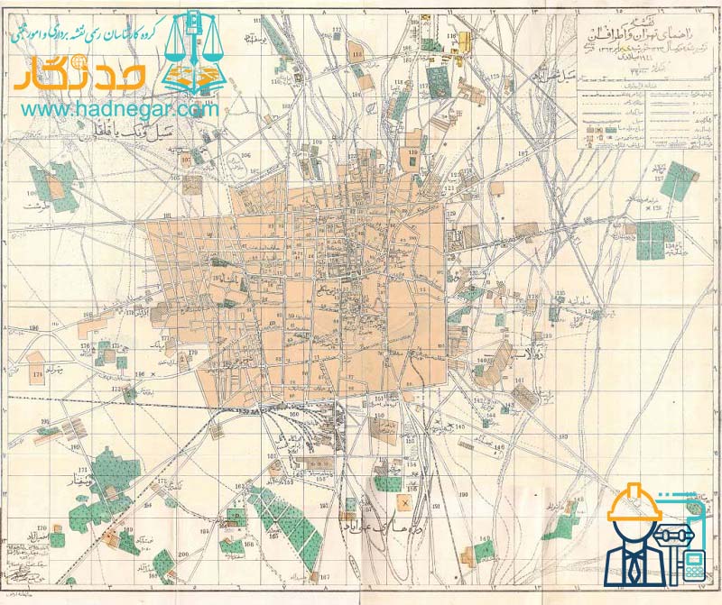 نقشه تهران در سال 1324