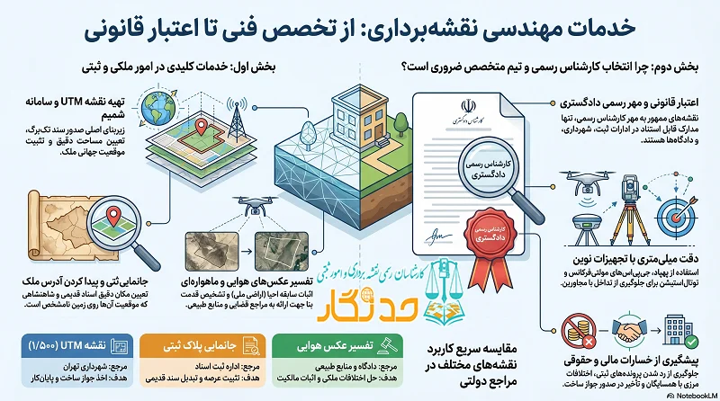 خدمات نقشه برداری و کارشناسی رسمی در تهران
