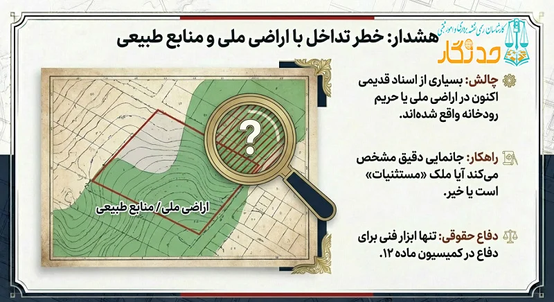 آیا پس از جانمایی پلاک ثبتی مشخص می شود ملک در اراضی ملی است؟