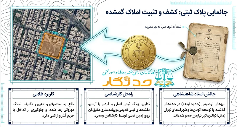 جانمایی پلاک ثبتی و نقشه UTM