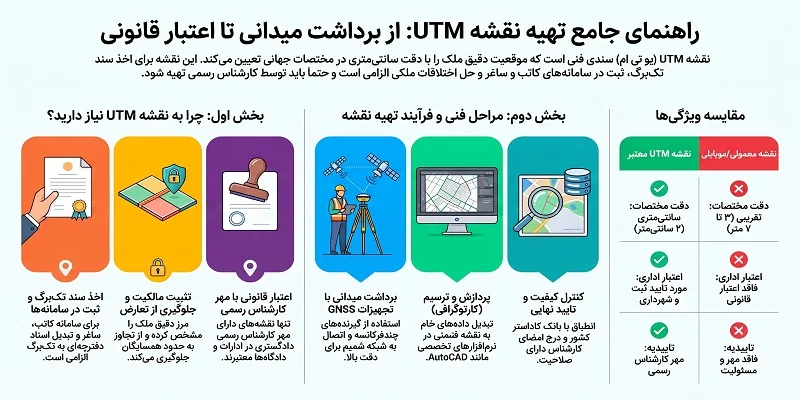 انواع نقشه UTM (یو تی ام) برای امور ثبتی و ادارات دولتی