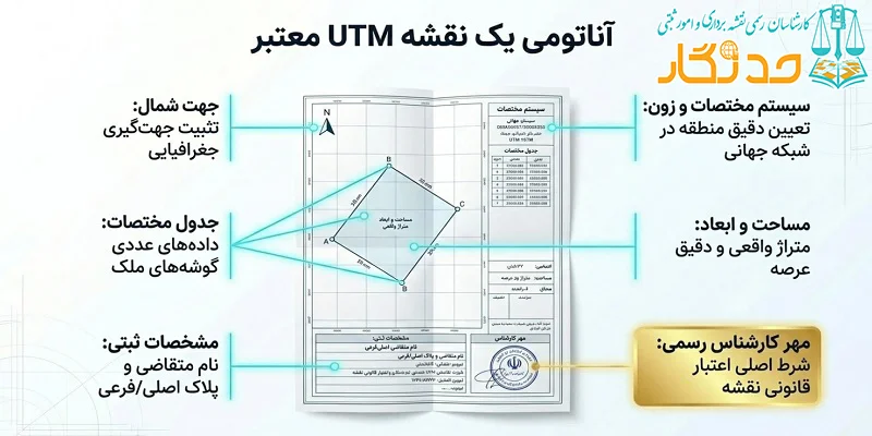 نمونه و فرمت نقشه یو تی ام