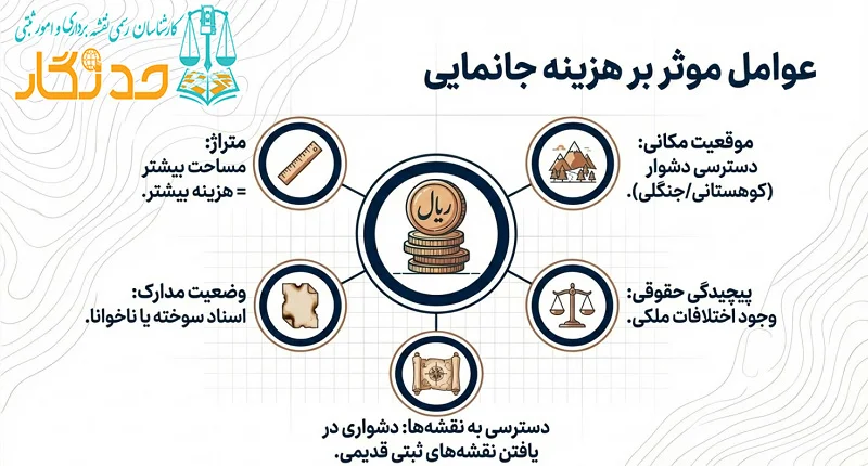 هزینه تهیه نقشه جانمایی پلاک ثبتی