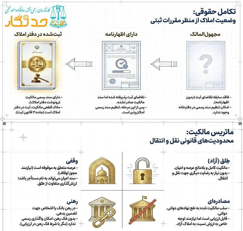 تحلیل محدودیت_های قانونی، ثبتی و کاربری املاک در ارزیابی