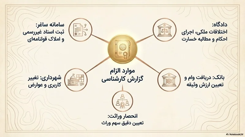 کاربردهای کارشناسی ارزیابی ملک