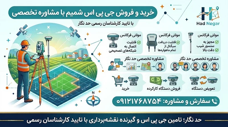 خرید و فروش جی پی اس شمیم و گیرنده GNSS نقشه‌برداری