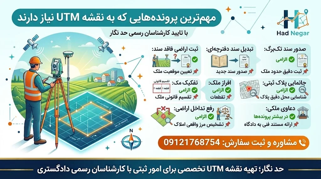 نقشه UTM در چه پرونده_هایی مورد نیاز است؟