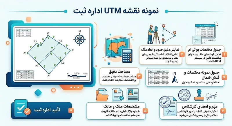 نمونه نقشه UTM اداره ثبت